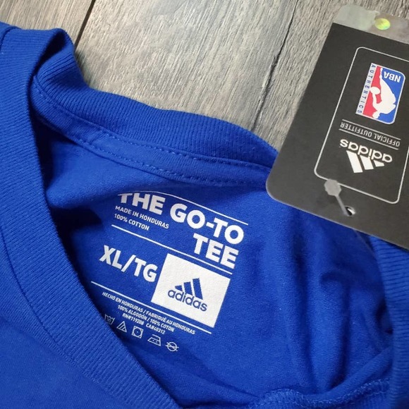 Vintage Adidas Golden State Warriors Steph Curry Player Number T Shirt XL Blue - Picture 3 of 4